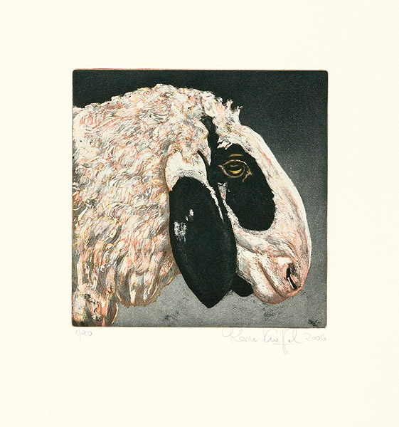 Tierköpfe - Schaf schwarz 